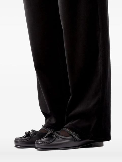 Hereu Roses strap-detail loafers - Black