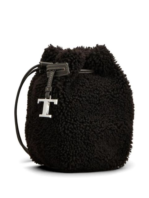 Tod's micro shearling bucket bag - Brown - zdjęcie produktu nr 2