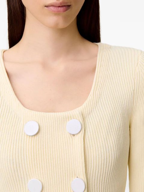 Claudie Pierlot button ribbed cardigan - Neutrals
