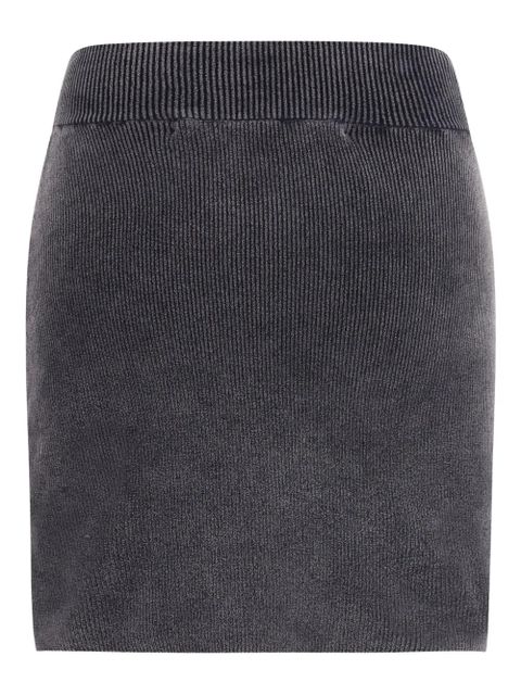 Alexander Wang ribbed logo-embossed skirt - Black - zdjęcie produktu nr 2