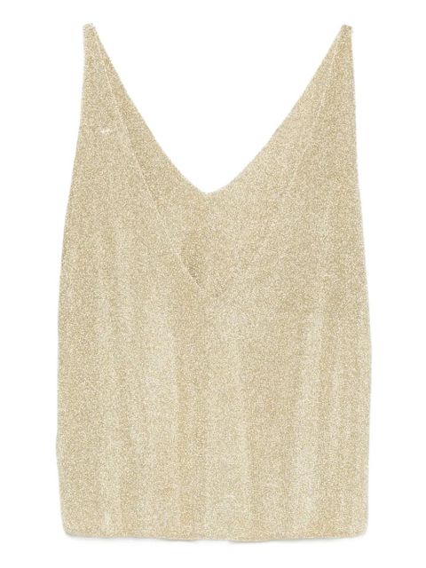 Ba&Sh Zuani lurex V-neck top - Gold - zdjęcie produktu nr 1