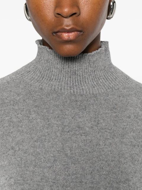 SOLOTRE funnel-neck sweater - Grey