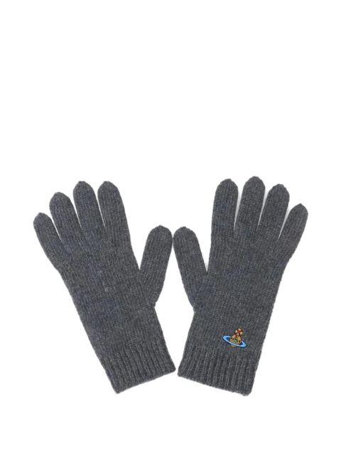 Vivienne Westwood Orb-appliqué gloves - Grey - zdjęcie produktu nr 1