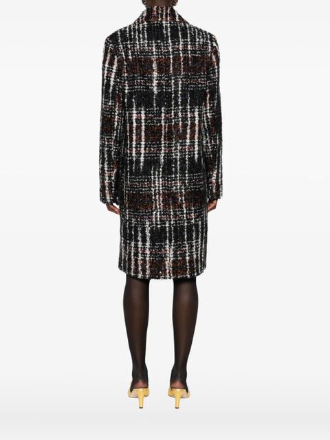 Missoni plaid single-breasted coat - Black