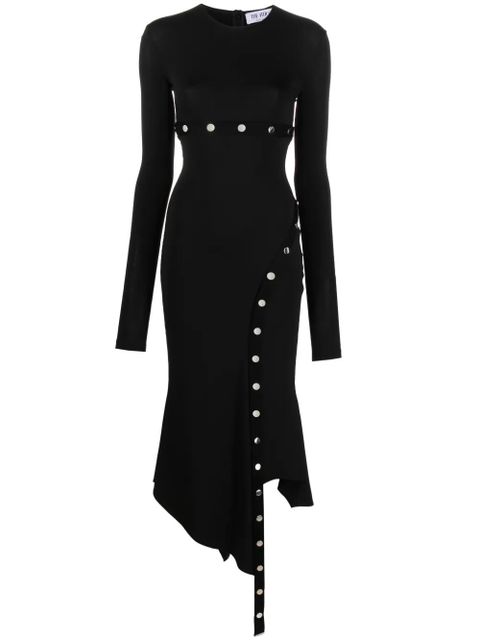 The Attico asymmetric convertible midi dress - Black - zdjęcie produktu nr 1