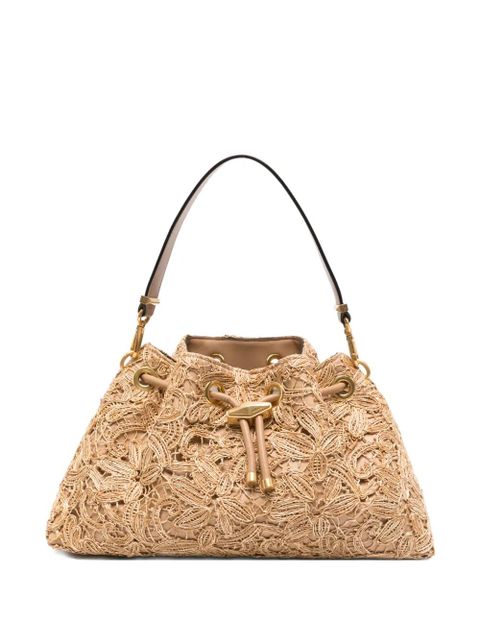 Jimmy Choo Chin flower-raffia tote bag - Neutrals - zdjęcie produktu nr 1