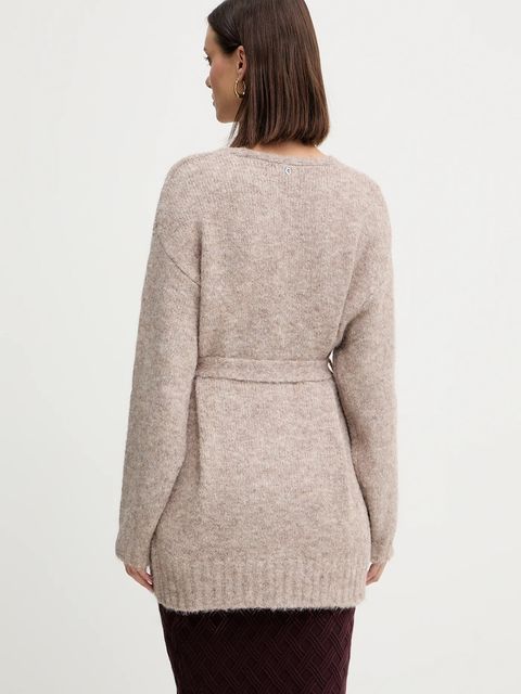 Guess sweter z domieszką wełny KIYOKA damski kolor brązowy W5BR0P Z4302