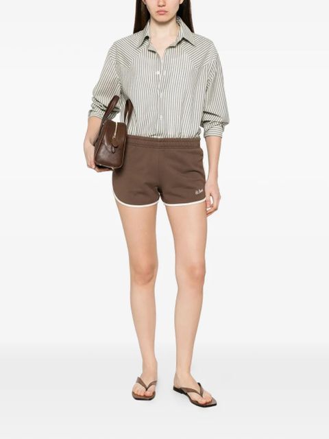 MC2 Saint Barth Francine Light logo-embroidered shorts - Brown - zdjęcie produktu nr 2