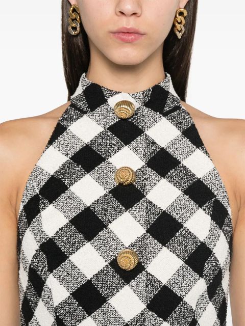 Balmain halterneck mini dress - Black