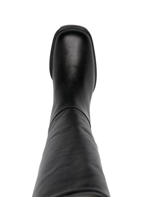 Dear Frances smooth-grain leather boots - Black