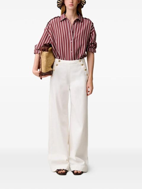 Claudie Pierlot buttoned straight-leg jeans - White - zdjęcie produktu nr 2