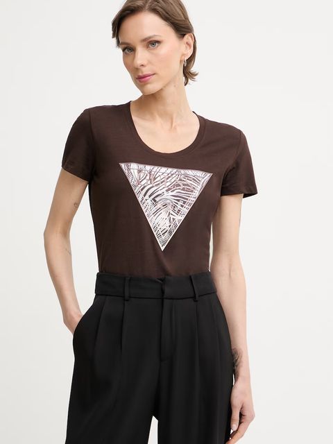 Guess T-shirt damski bawełniany z elastanem - zdjęcie produktu nr 1