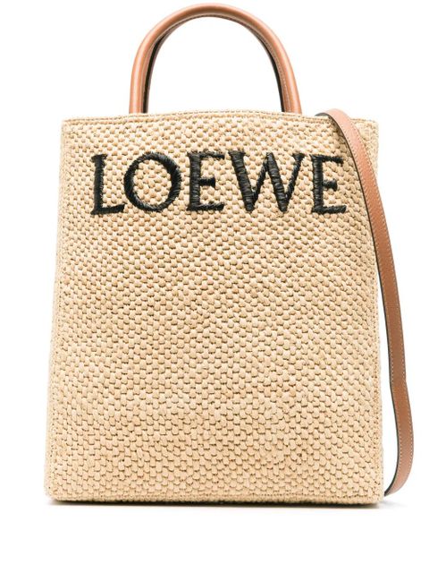 LOEWE A4 raffia tote bag - Neutrals - zdjęcie produktu nr 1