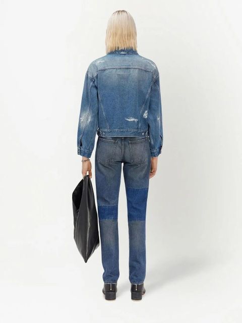MM6 Maison Margiela distressed denim jacket - Blue