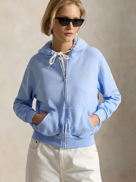 Polo Ralph Lauren bluza rozpinana z kapturem damska bawełniana ISLAND FLC-KNT-SWEATSHIRT - zdjęcie produktu nr 1