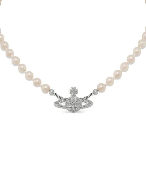 Vivienne Westwood Mini Bas Relief faux-pearl necklace - Silver - zdjęcie produktu nr 1