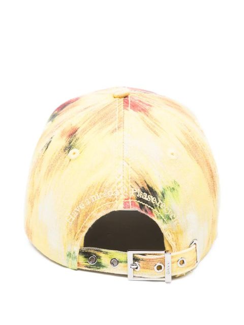 GANNI logo-embroidered cap - Yellow - zdjęcie produktu nr 2