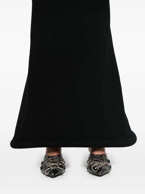 Jean Paul Gaultier 3D knitted maxi skirt - Black