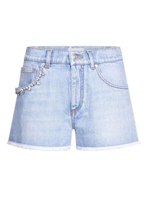 AREA crystal-embellished shorts - Blue - zdjęcie produktu nr 1