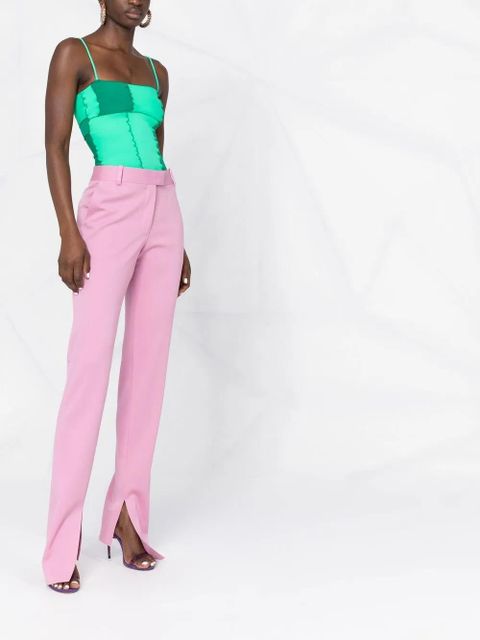 The Attico slit-detail tailored trousers - Pink