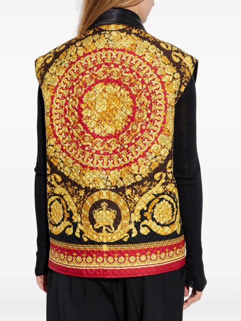 Versace baroque-print quilted vest - Multicolour