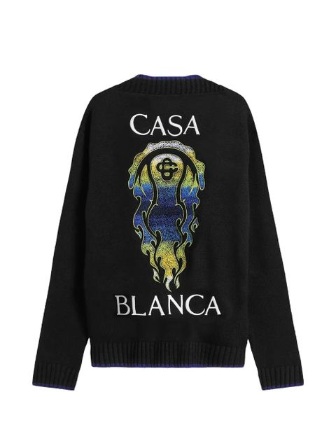 Casablanca Flaming Tennis Ball cardigan - Black - zdjęcie produktu nr 2