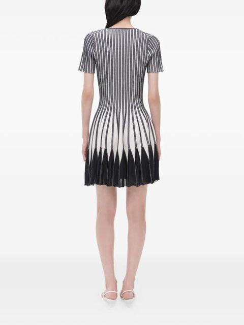 Simkhai Beckett vertical-stripe mini dress - Blue