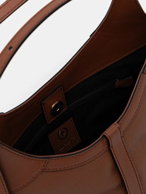 Pollini torebka skórzana kolor brązowy PC4401PP0N QA1