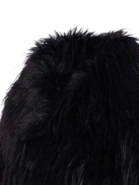 PINKO high-neck faux-fur jacket - Blue