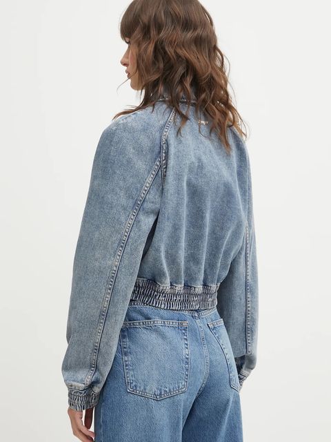 Hugo Blue kurtka jeansowa Gibiusa_B kolor niebieski przejściowa 50553022 - zdjęcie produktu nr 2