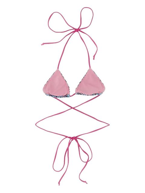 MC2 Saint Barth animal-print bikini top - Blue - zdjęcie produktu nr 2