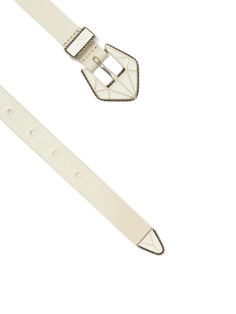 ISABEL MARANT Coraline geometric-buckle belt - Neutrals