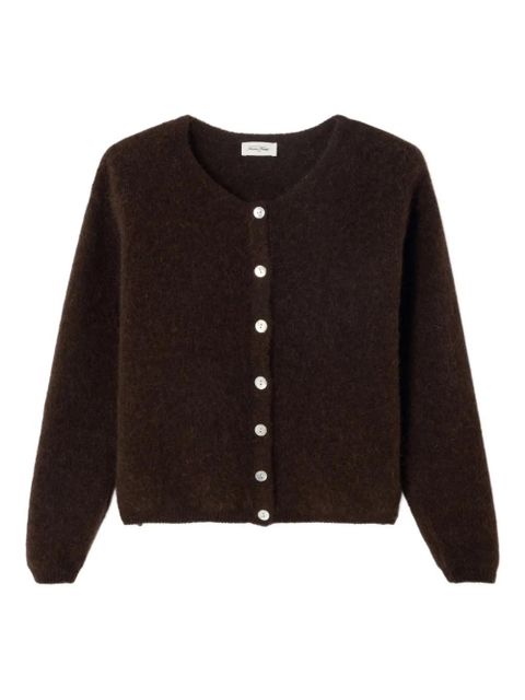 American Vintage Vitow buttoned round-neck cardigan - Brown - zdjęcie produktu nr 1