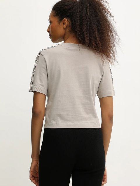 Guess t-shirt bawełniany BRITNEY damski kolor beżowy V3RI08 I3Z14