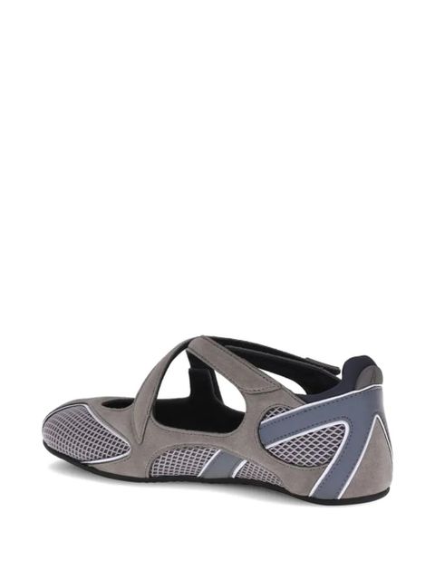 The Attico logo detail ballet flats - Grey