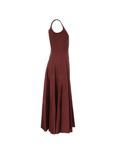 Max Mara square-neck midi dress - Red