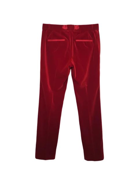 TOM FORD velvet-texture trousers - Red - zdjęcie produktu nr 2