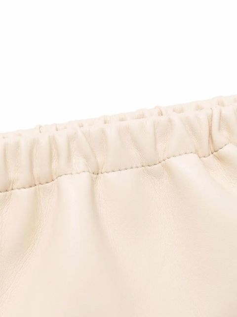 Nanushka gathered-trim clutch bag - Neutrals