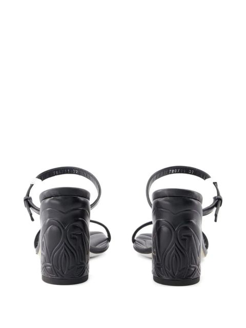 Alexander McQueen embossed heeled sandals - Black