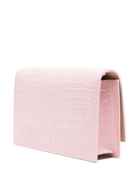 Alexander McQueen skull-embellished crocodile-effect mini bag - Pink - zdjęcie produktu nr 2