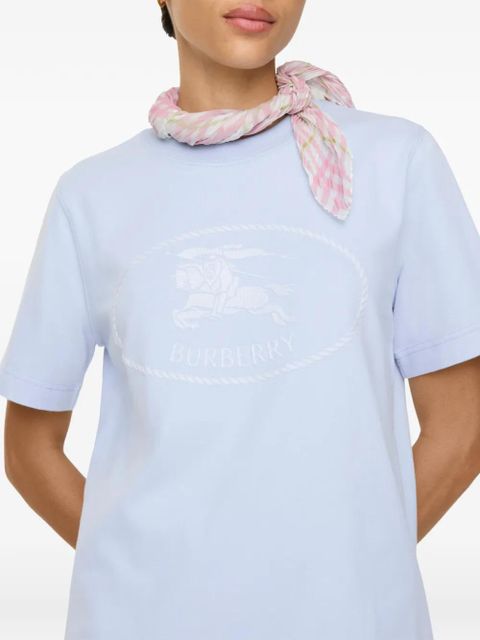 Burberry Knight-stamp cotton T-shirt - Blue