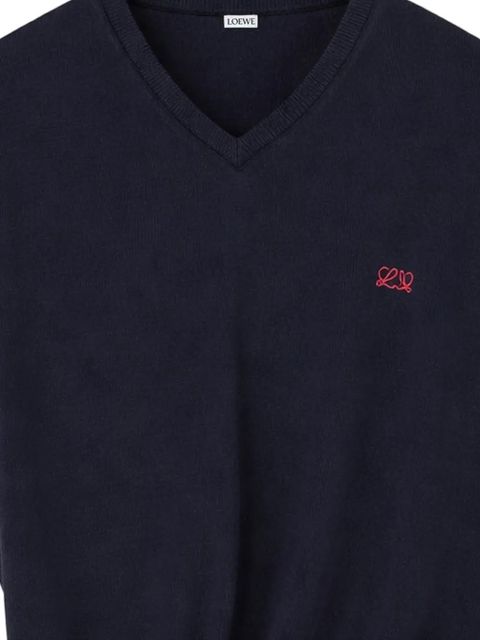 LOEWE V-neck sweater - Blue - zdjęcie produktu nr 2