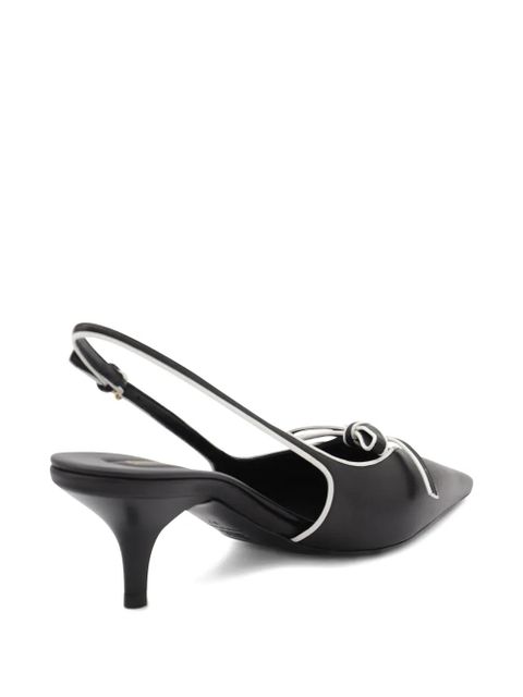 Miu Miu 55mm leather slingback pumps - Black - zdjęcie produktu nr 2