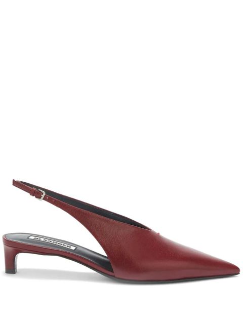 Jil Sander 45mm slingback leather pumps - Red - zdjęcie produktu nr 1