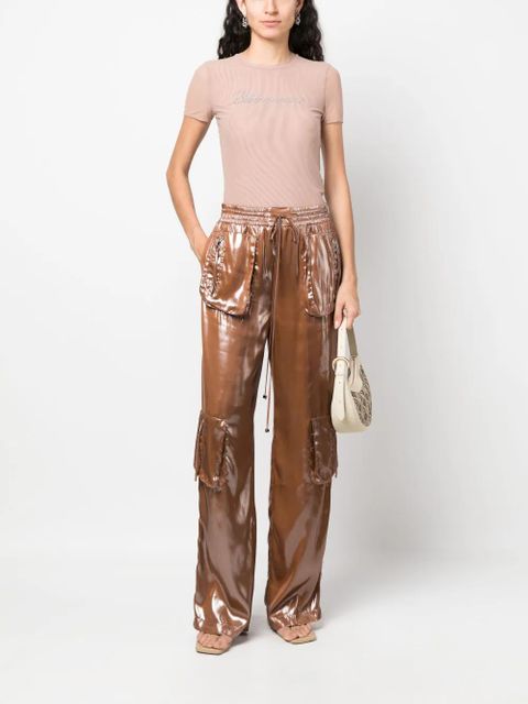 Blumarine patch-pockets straight-leg trousers - Brown