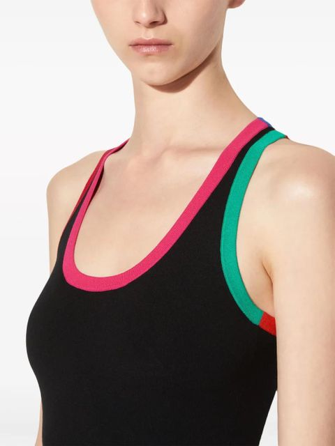 PUCCI colour-block knitted tank top - Black