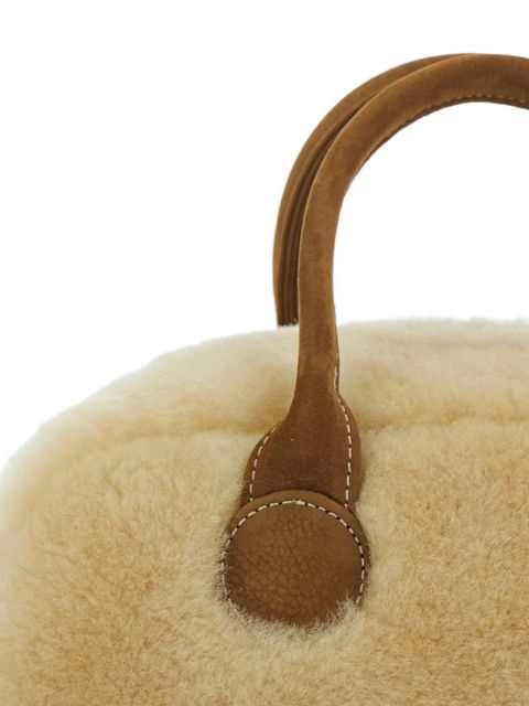 Marge Sherwood shearling tote bag - Neutrals