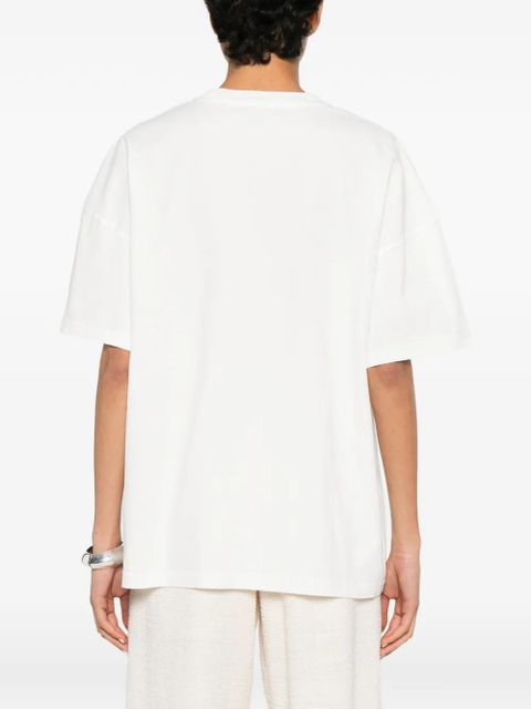 Nanushka Wren paisley-monogram oversized T-shirt - White