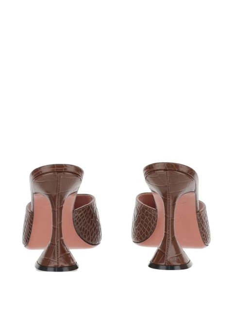 Amina Muaddi Lupita Slipper embossed mules - Brown