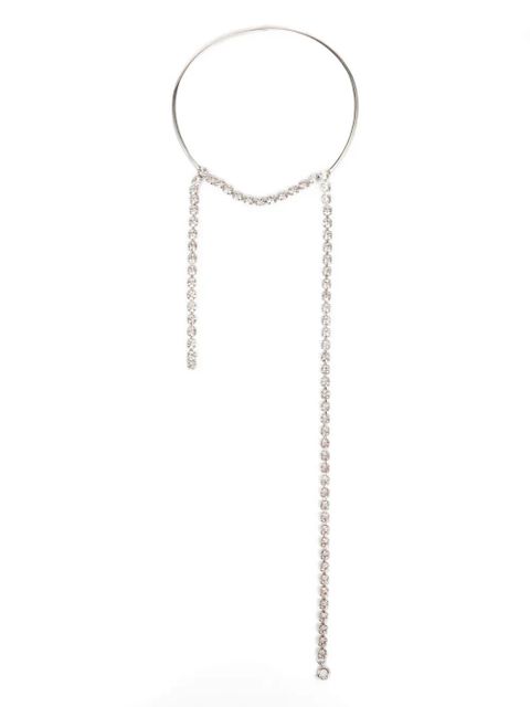 MM6 Maison Margiela rhinestone-pendant necklace - Silver - zdjęcie produktu nr 1